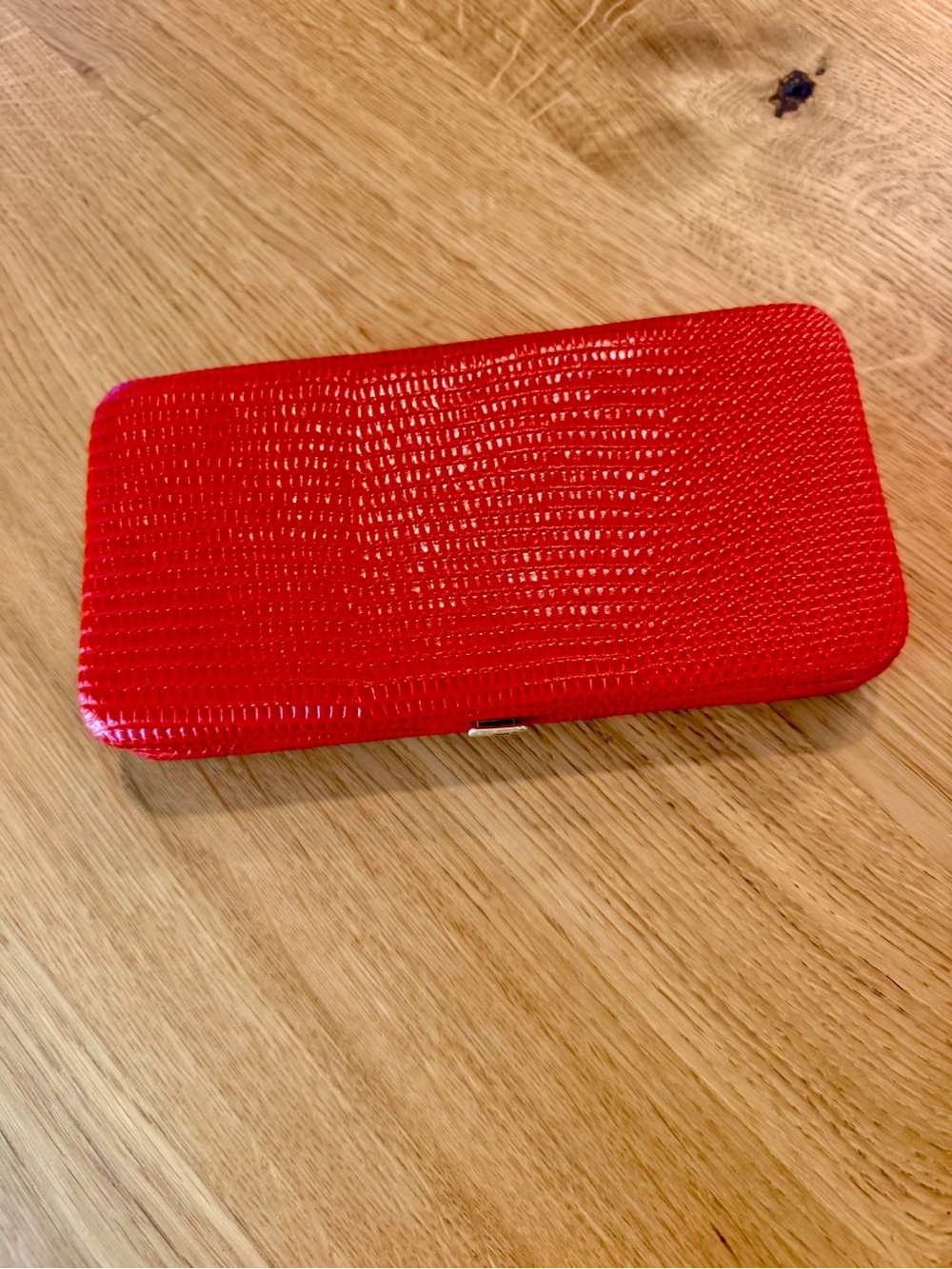 Clare V Le Tabac - Red Glossy Lizard NWT